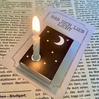 Schachtellicht Mond und Sterne