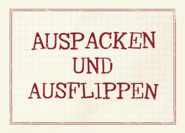 XL Aufkleber : Auspacken - Ausflippen