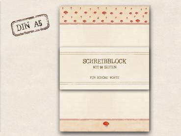 A5 Schreibblock - Pilze