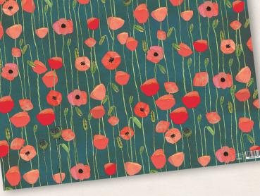 Geschenkpapier : Mohn