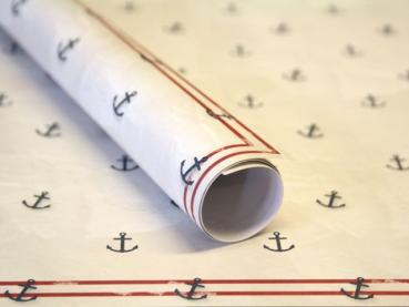 Geschenkpapier : kleine Anker