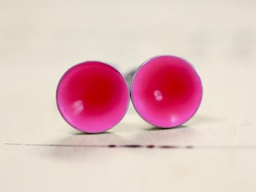 Lack Ohrstecker in neon pink