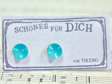 Lack Ohrstecker in uni türkis