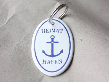Emaille Schlüsselanhänger Heimathafen