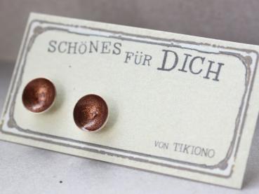 Lack Ohrstecker in metallic  Kupfer