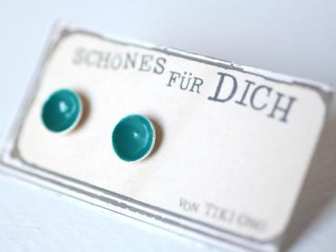 Lack Ohrstecker in uni petrol