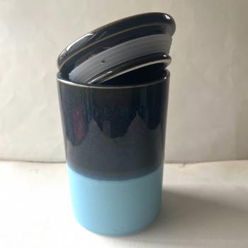Steingut Aufbewahrungsdose Blau