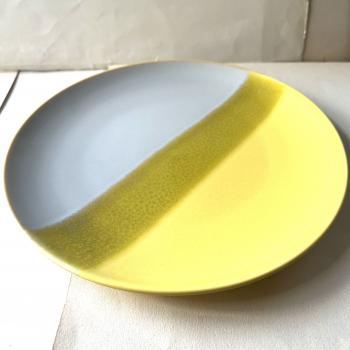 Stoneware Plate – Yellow – Striped