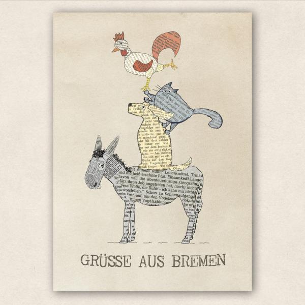 Postkarte Grüße aus Bremen