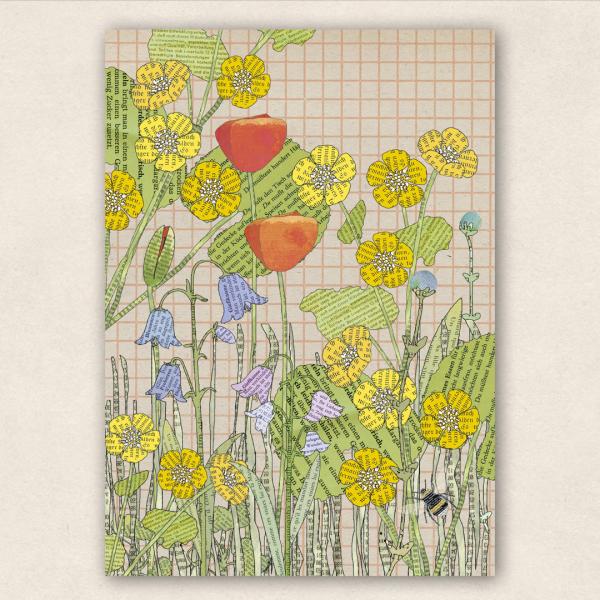 Postkarte bunte Wiese