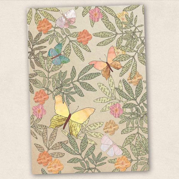 Bastelkarte Schmetterling - Set mit Briefumschlag