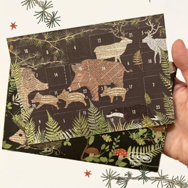 Postkarte Adventskalender Tiere des Waldes