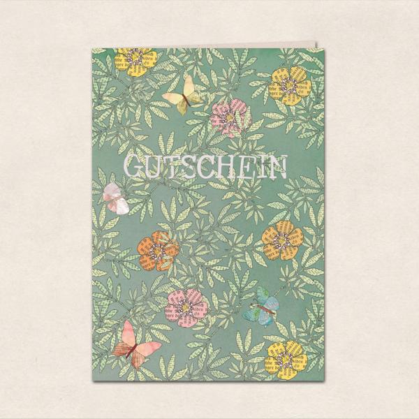 Gutschein - Doppelkarte mit passendem Briefumschlag