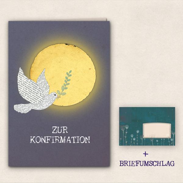 Doppelkarte : zur Konfirmation Taube
