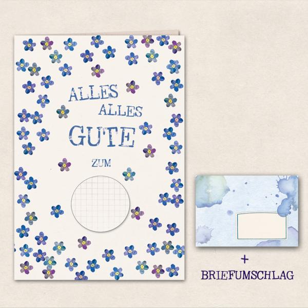 Doppelkarte : Alles Gute zum.... Jubiläumskarte (SALE)