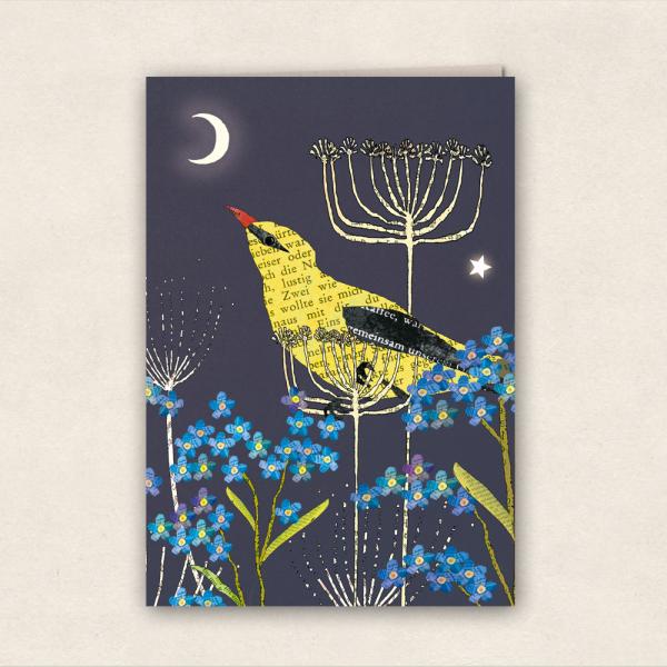 Bird at Night Greeting Card with Matching Envelope