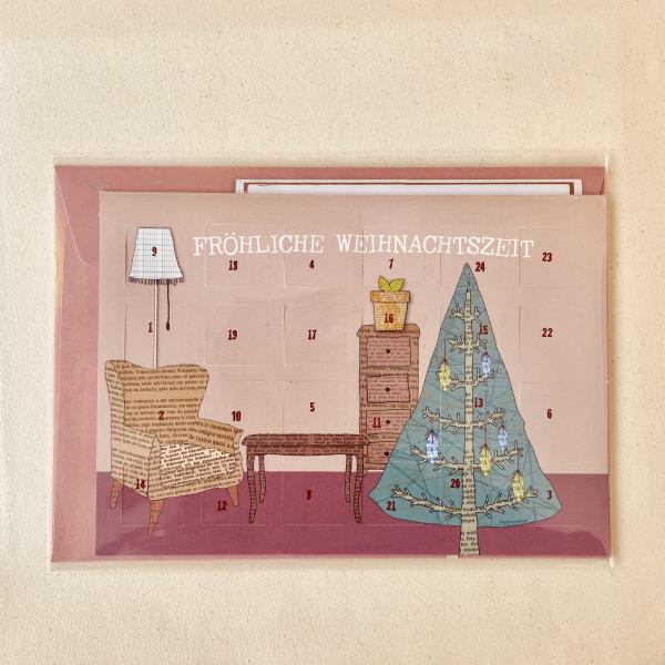 Postkarten Adventskalender - Wohnzimmer