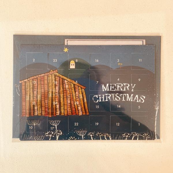 Postkarte Adventskalender Nacht