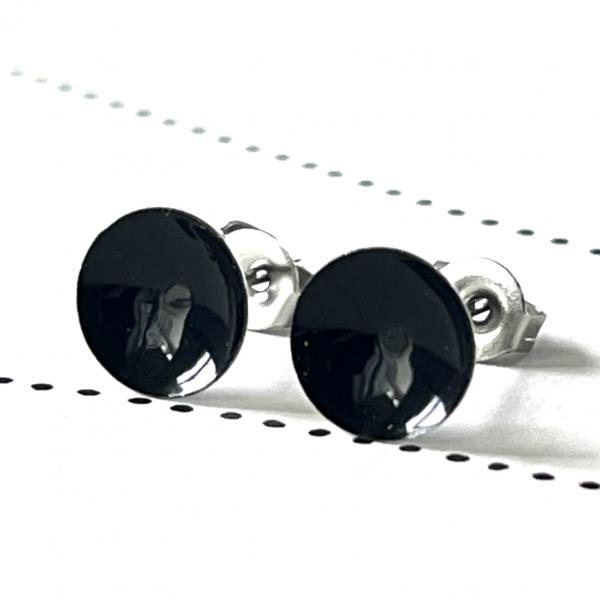 Ohrstecker uni schwarz