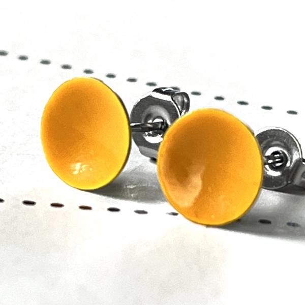 Ohrstecker uni gelb