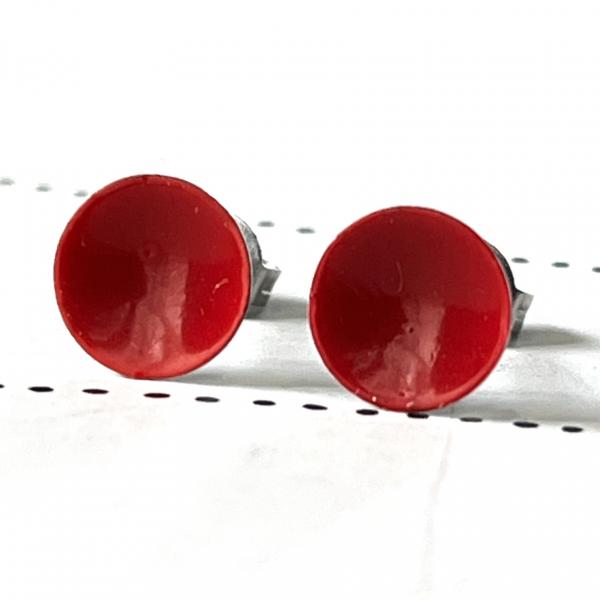 Ohrstecker uni rot
