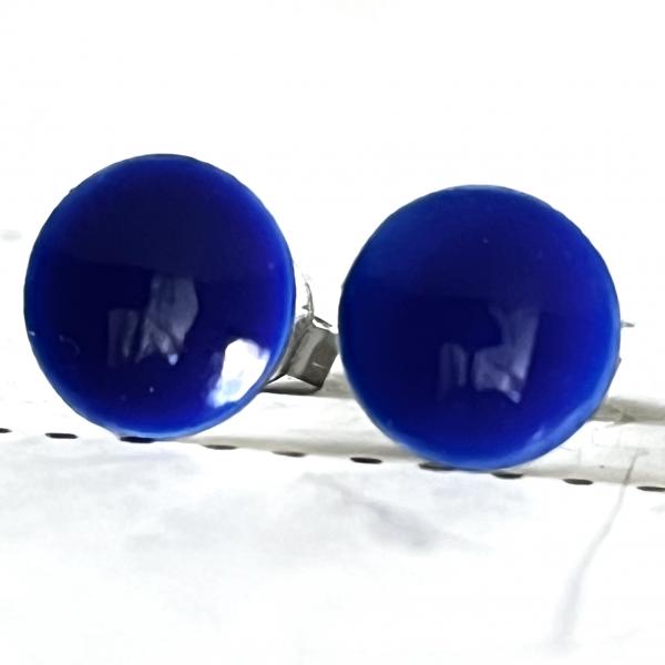 Ohrstecker uni blau