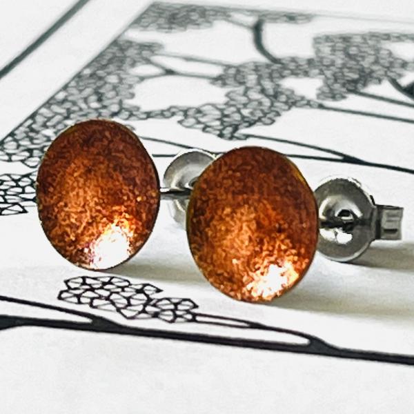 Ohrstecker metallic Kupfer