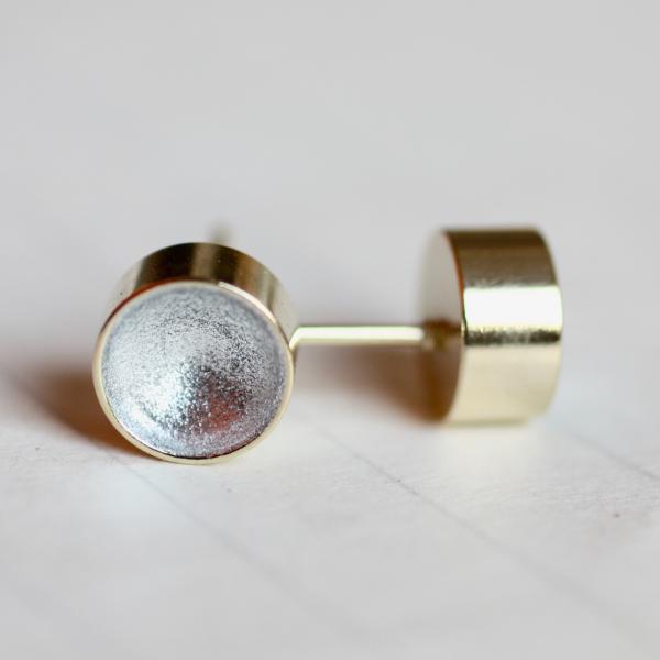 Funkel Schalen - Ohrstecker in gold silber