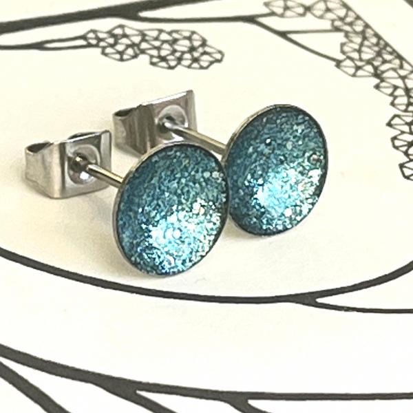 Ohrstecker metallic aqua