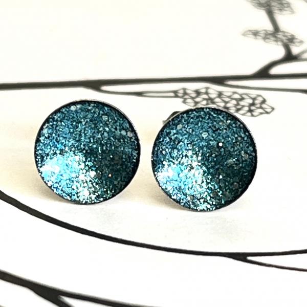 Ohrstecker metallic aqua