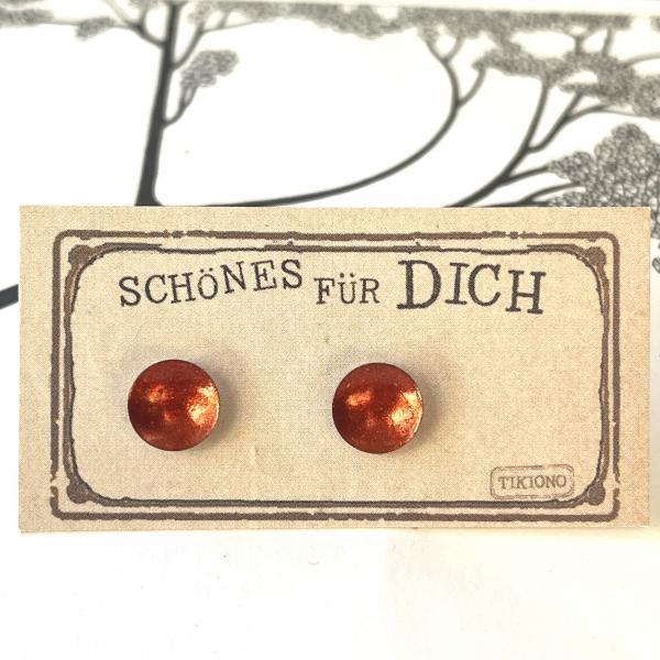 Ohrstecker metallic Kupfer