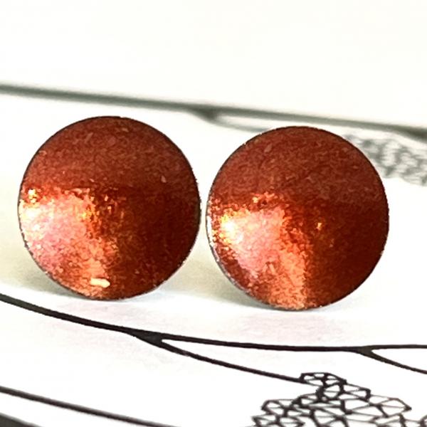 Ohrstecker metallic Kupfer