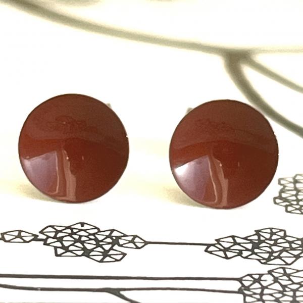 little Stud Earrings -chestnut