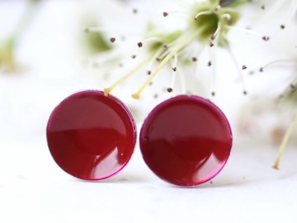 Ohrstecker uni rot