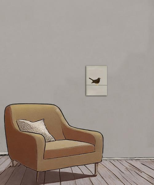 Amsel - A4 Print Kunstdruck Poster auf Karton