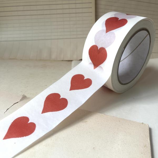 Packband - Papierklebeband mit Herz - für romantische Geschenke