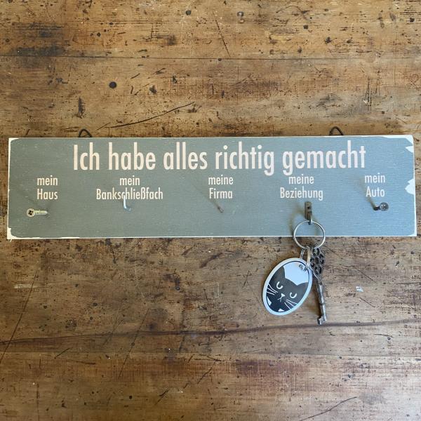 Schlüsselbrett für Selbstverliebte - Haus Firma Auto