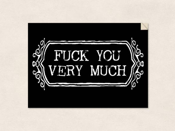 Aufkleber : fuck you