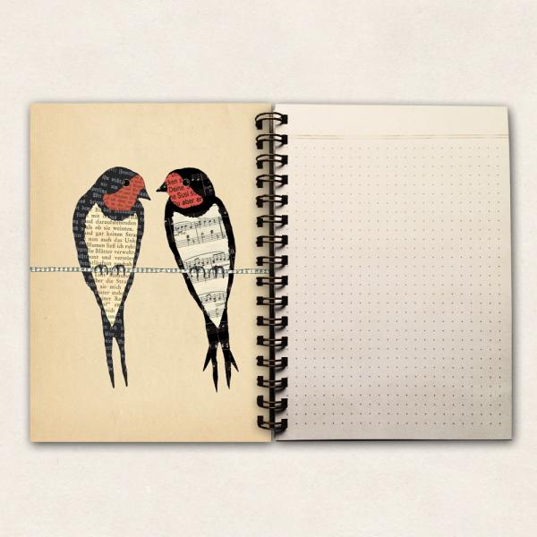 fettes Notizbuch - Schwalbe