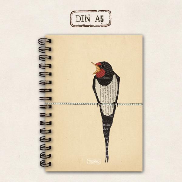 fettes Notizbuch - Schwalbe