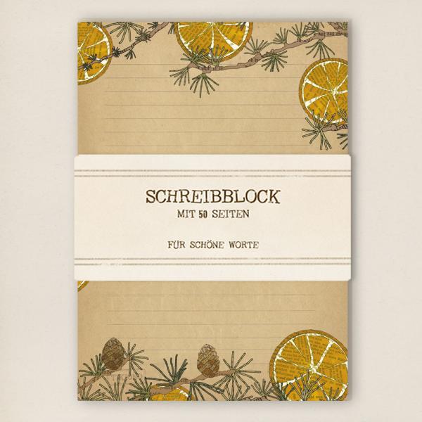 A5 Schreibblock - Orangen