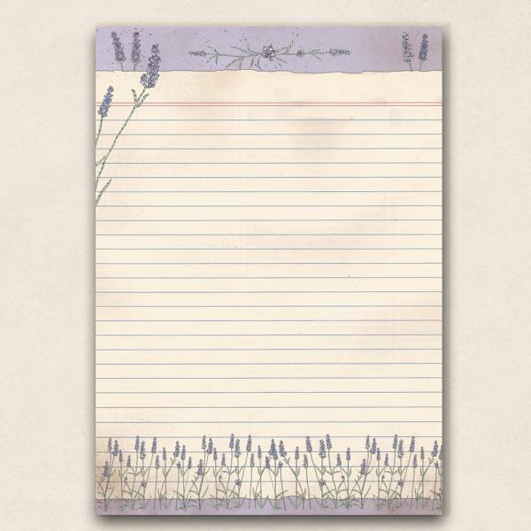 A4 Briefpapier - Lavendel