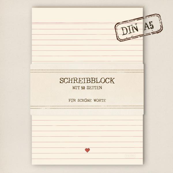 A5 Schreibblock - Liebe