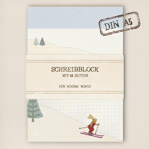 A5 Schreibblock - Schneehase