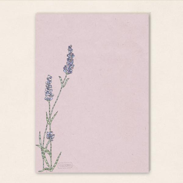 DIN A6 Notizblock - Lavendel