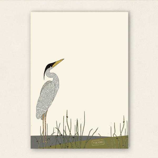 DIN A6 Notizblock - Reiher