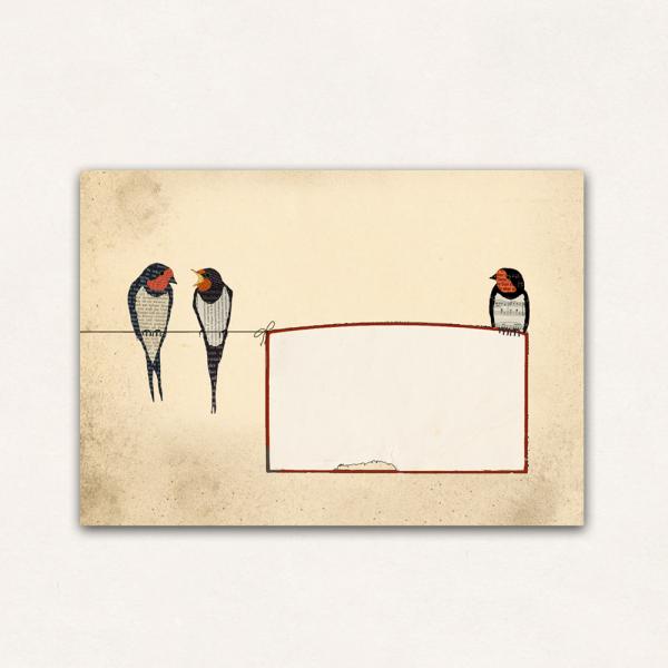 Swallow Greeting Card with Matching Envelope