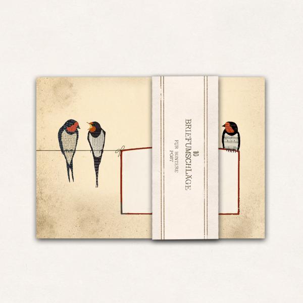 10 x Briefumschläge : Rauchschwalben