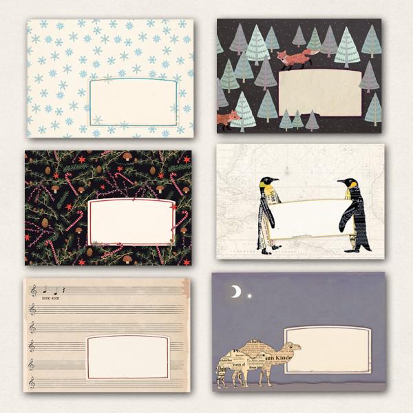 Set of 10 Envelopes Christmas and Winter Mix