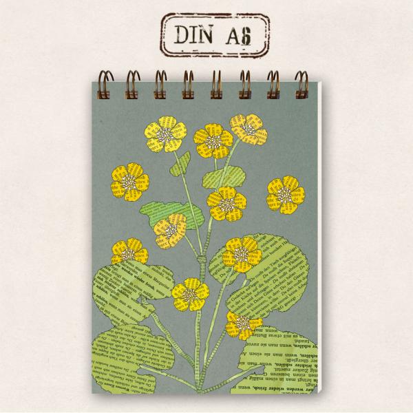 Skizzenblock Notizbuch DIN A6 - Sumpfdotterblume